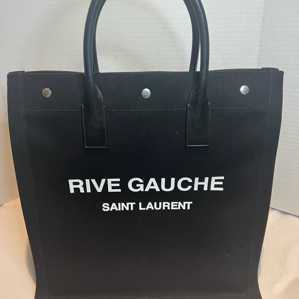 Saint Laurent Rive Gauche Black Tote Bag